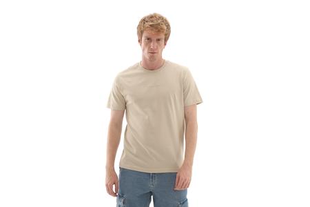 Skechers M Essential T-Shirt Erkek T-Shirt Krem