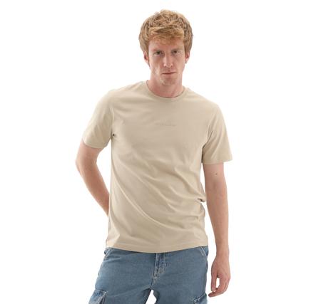 Skechers M Essential T-Shirt Erkek T-Shirt Krem Skechers M Essential T-Shirt Erkek T-Shirt Krem