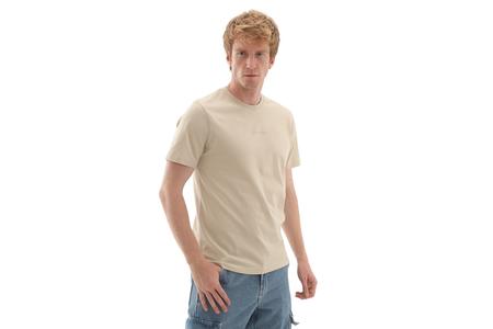 Skechers M Essential T-Shirt Erkek T-Shirt Krem