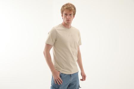 Skechers M Essential T-Shirt Erkek T-Shirt Krem