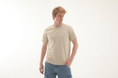 Skechers M Essential T-Shirt Erkek T-Shirt Krem