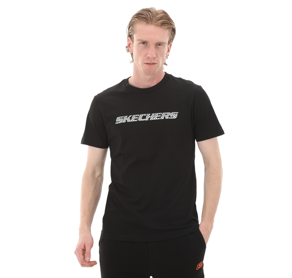 Skechers M Graphic Tee Big Logo T-Shirt Erkek T-Shirt Siyah