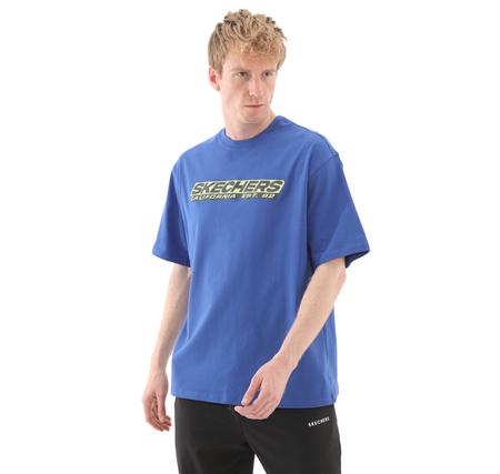Skechers M Heavyweight Graphic Tee T-Shirt Erkek T-Shirt Lacivert