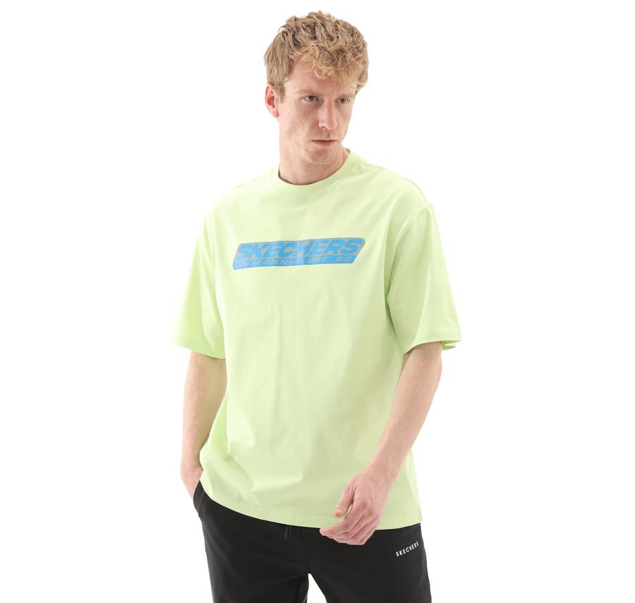 Skechers M Heavyweight Graphic Tee T-Shirt Erkek T-Shirt Yeşil Skechers M Heavyweight Graphic Tee T-Shirt Erkek T-Shirt Yeşil