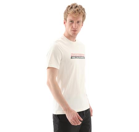 Skechers M Lightweight Graphic Tee T-Shirt Erkek T-Shirt Krem