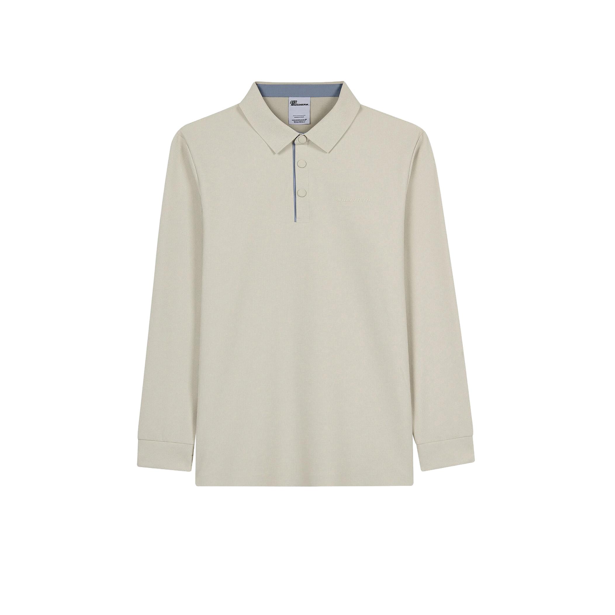 Мужской свитшот Skechers M Long Sleeve Waffle Polo Krem