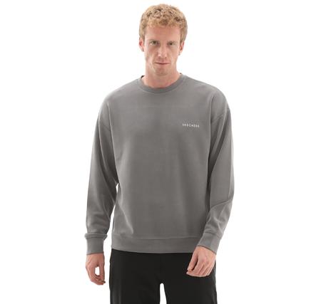 Skechers M Loose Crewneck Sweatshirt Erkek Sweatshirt Gri Skechers M Loose Crewneck Sweatshirt Erkek Sweatshirt Gri