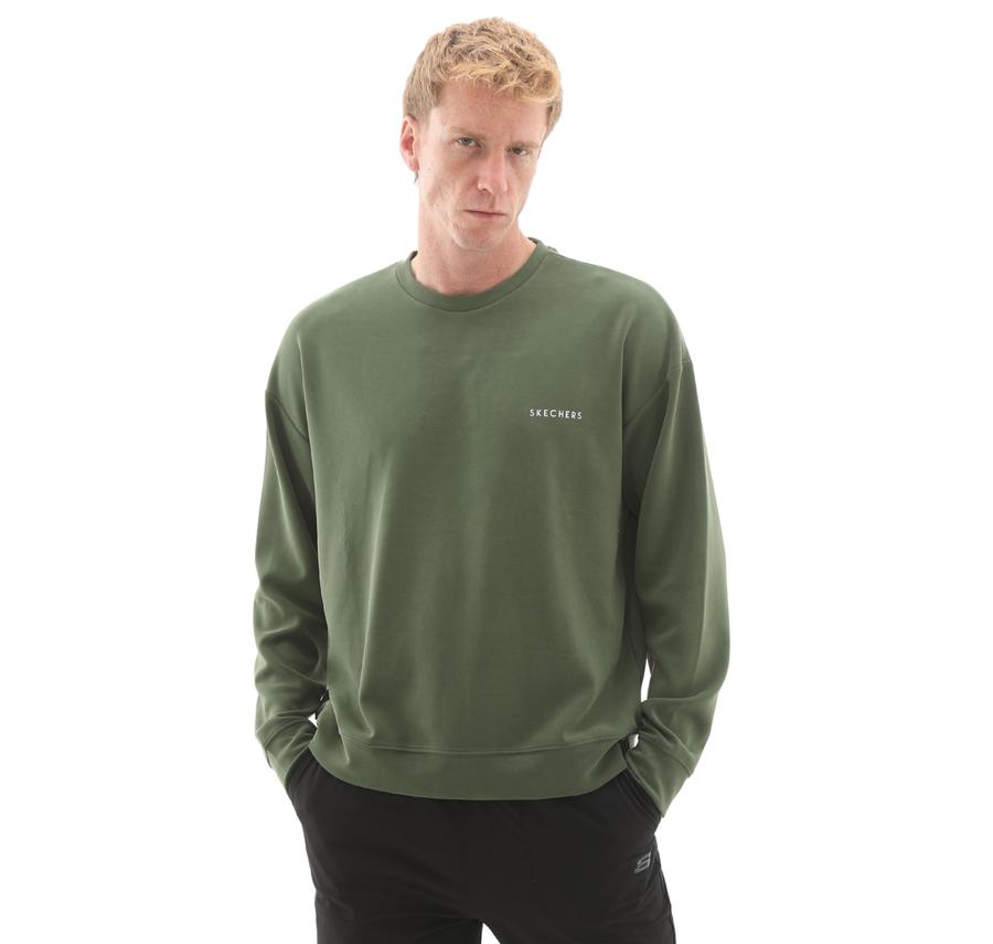 Skechers M Loose Crewneck Sweatshirt Erkek Sweatshirt Yeşil Skechers M Loose Crewneck Sweatshirt Erkek Sweatshirt Yeşil