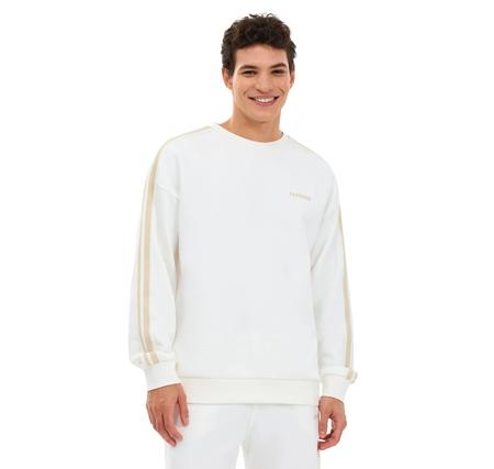 Skechers M Lw Fleece Crew Neck Sweatshirt Erkek Beyaz