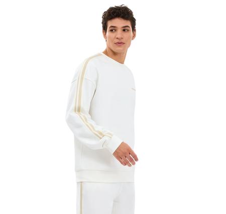 Skechers M Lw Fleece Crew Neck Sweatshirt Erkek Beyaz