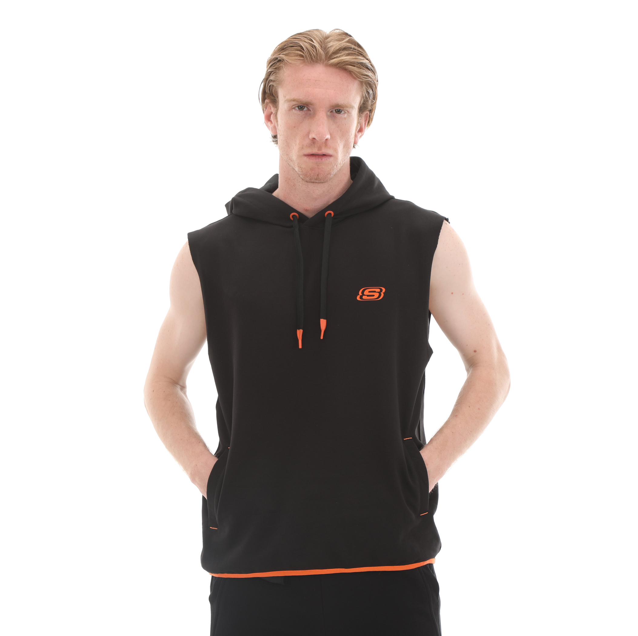 Мужская футболка Skechers M Lw Fleece Two Yarn Mesh Detailed Sleeveless Hoodi