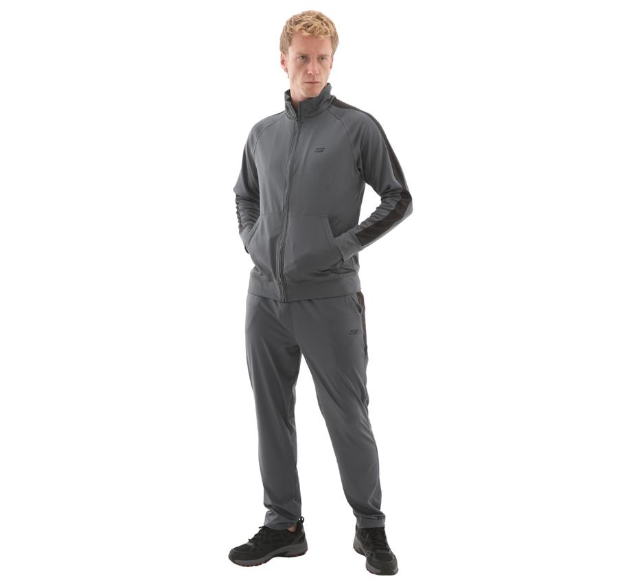 Skechers M Micro Essential Suit Erkek Eşofman Takımı Gri Skechers M Micro Essential Suit Erkek Eşofman Takımı Gri