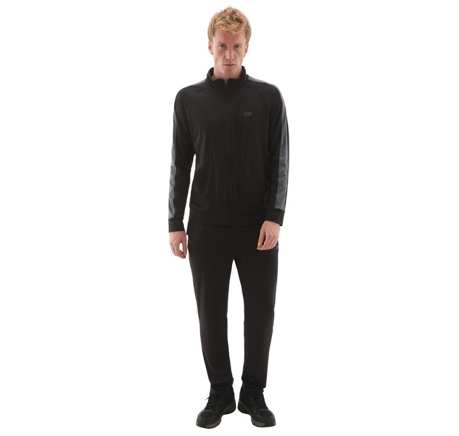 Skechers M Micro Essential Suit Erkek Eşofman Takımı Siyah Skechers M Micro Essential Suit Erkek Eşofman Takımı Siyah