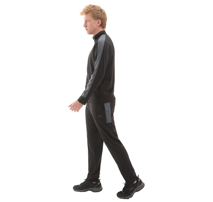 Skechers M Micro Essential Suit Erkek Eşofman Takımı Siyah Skechers M Micro Essential Suit Erkek Eşofman Takımı Siyah