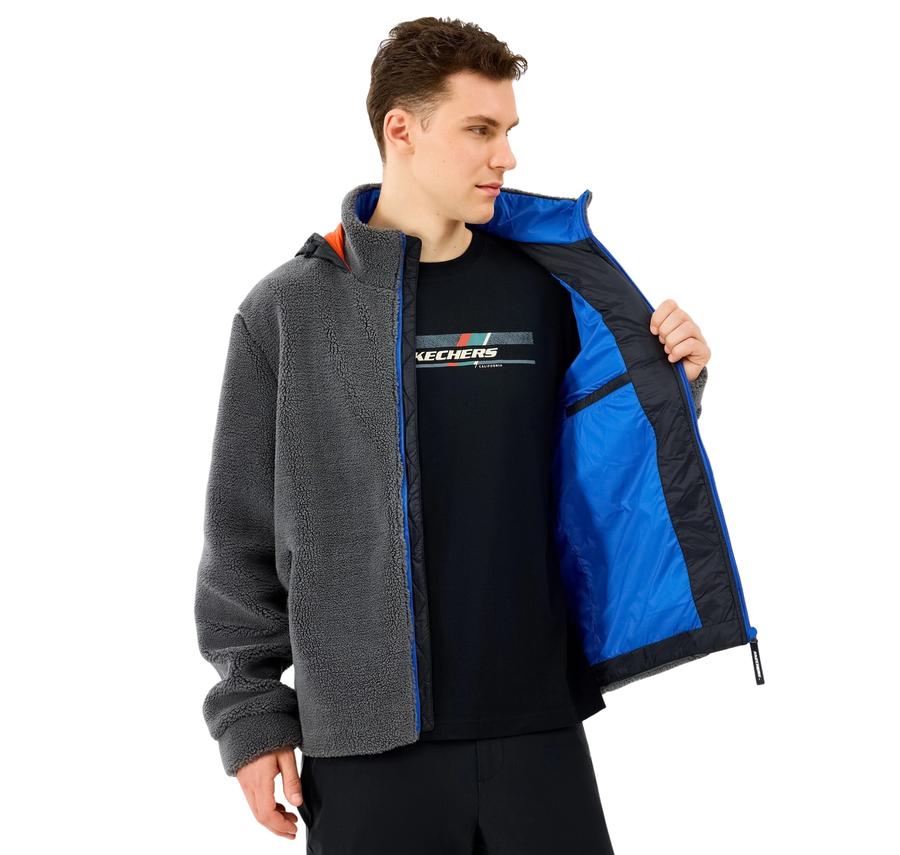 Skechers M Outdoor Fleece Full Zip Sherpa Erkek Ceket Skechers M Outdoor Fleece Full Zip Sherpa Erkek Ceket