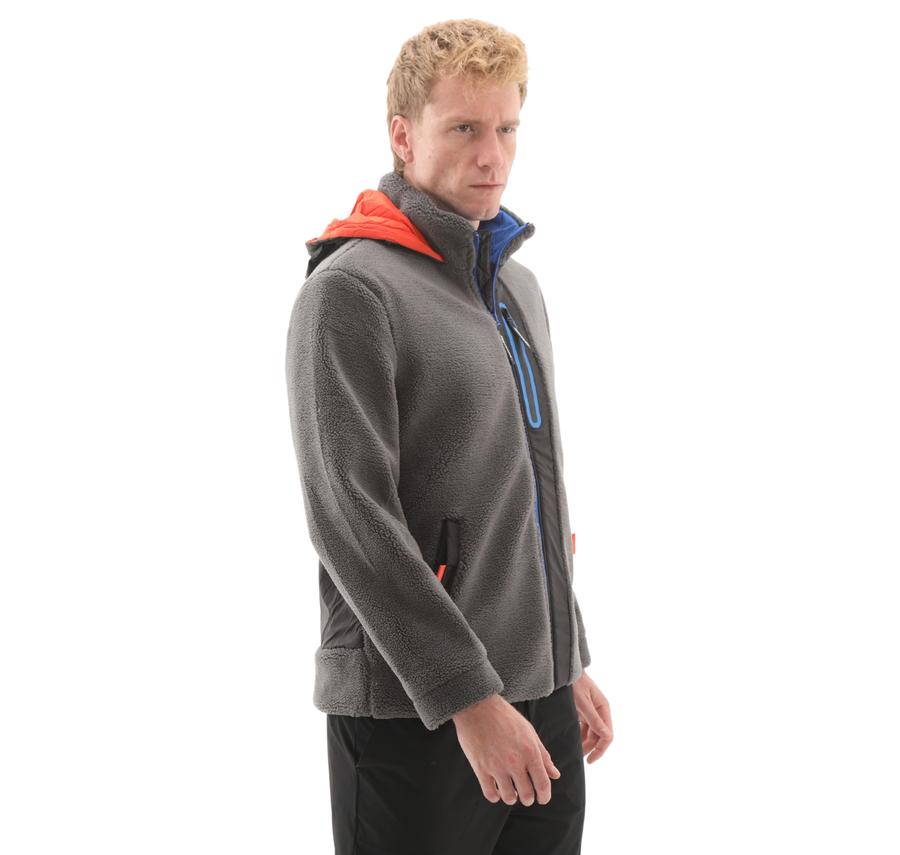 Skechers M Outdoor Fleece Full Zip Sherpa Erkek Ceket Gri Skechers M Outdoor Fleece Full Zip Sherpa Erkek Ceket Gri