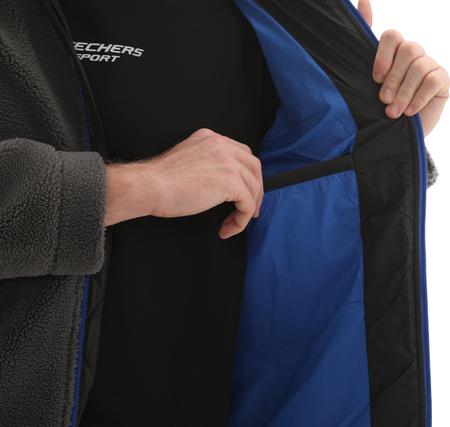 Skechers M Outdoor Fleece Full Zip Sherpa Erkek Ceket Gri