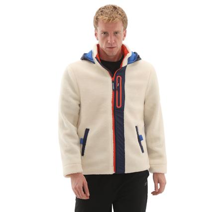 Skechers M Outdoor Fleece Full Zip Sherpa Erkek Ceket Krem Skechers M Outdoor Fleece Full Zip Sherpa Erkek Ceket Krem