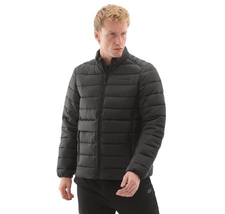 Skechers M Outerwear Padded Jacket Erkek Mont Siyah Skechers M Outerwear Padded Jacket Erkek Mont Siyah