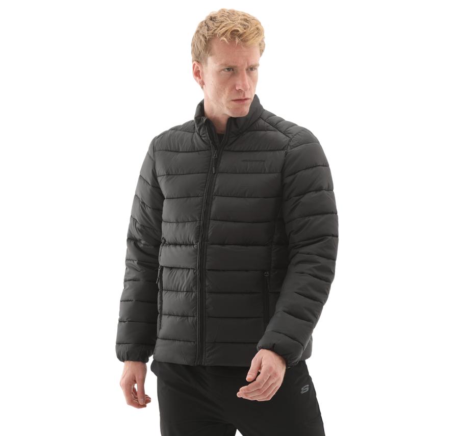 Skechers M Outerwear Padded Jacket Erkek Mont Siyah Skechers M Outerwear Padded Jacket Erkek Mont Siyah