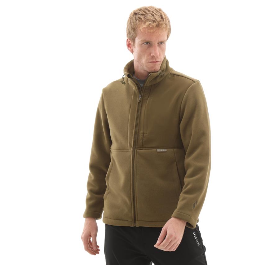 Skechers M Polar Jacket Erkek Haki Skechers M Polar Jacket Erkek Haki