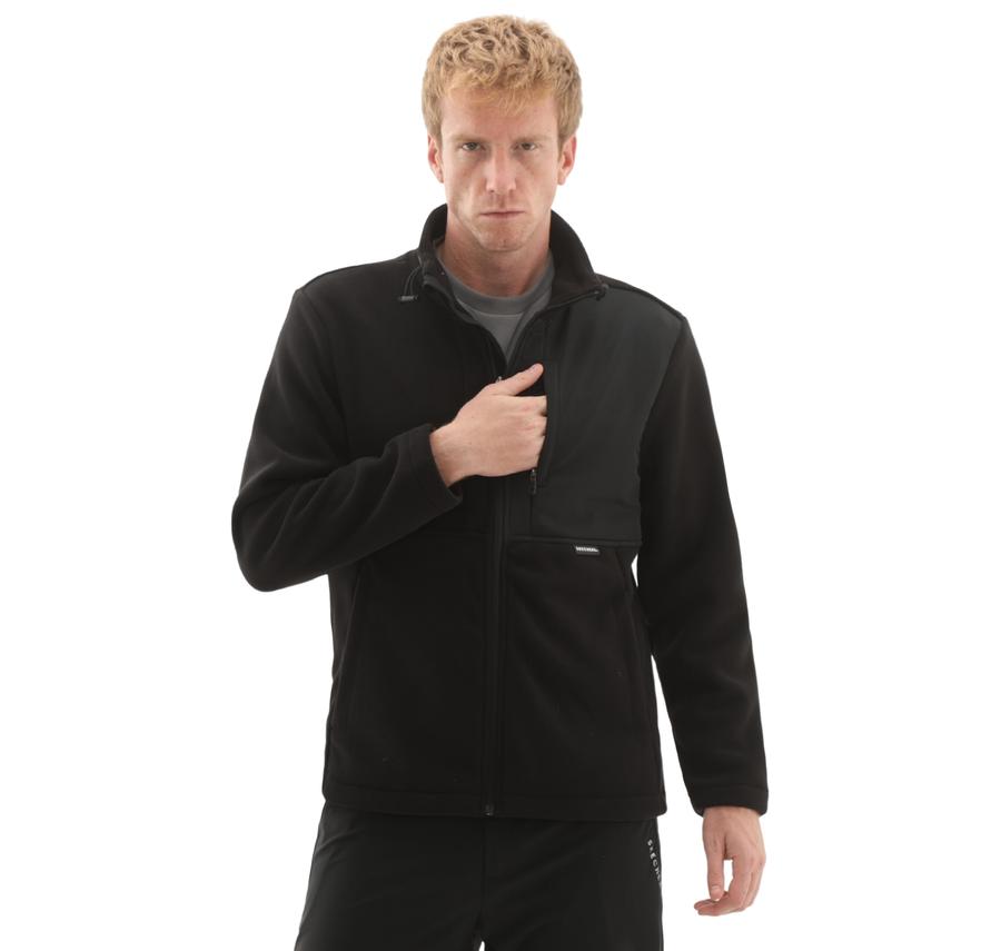 Skechers M Polar Jacket Erkek Ceket Siyah Skechers M Polar Jacket Erkek Ceket Siyah