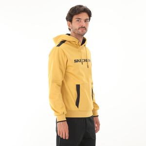 Skechers M Raschel Woven Detailed Hoodie Erkek Sweatshirt Sarı 1