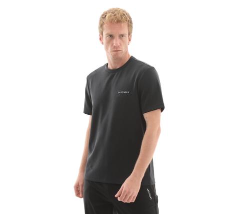Skechers M Regular Crew Neck T-Shirt Erkek Siyah Skechers M Regular Crew Neck T-Shirt Erkek Siyah