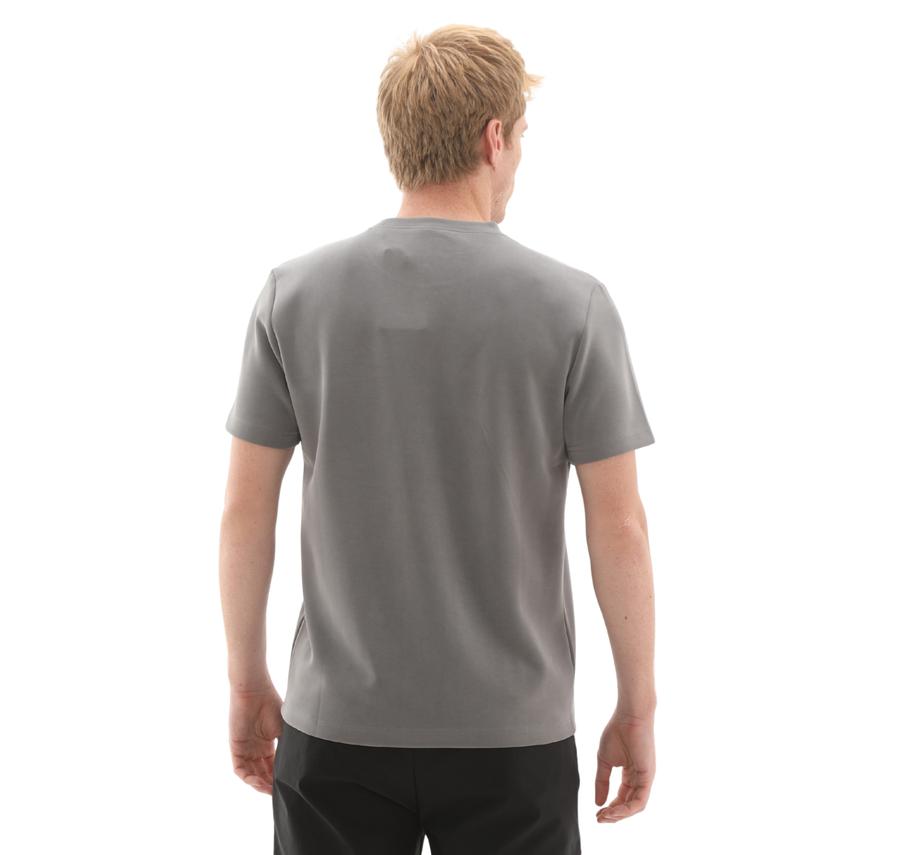 Skechers M Regular Crew Neck T-Shirt Erkek Gri Skechers M Regular Crew Neck T-Shirt Erkek Gri