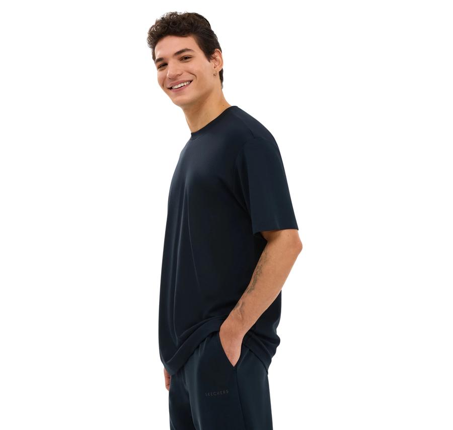 Skechers M Relaxed Fıt T-Shirt Erkek T-Shirt Lacivert Skechers M Relaxed Fıt T-Shirt Erkek T-Shirt Lacivert