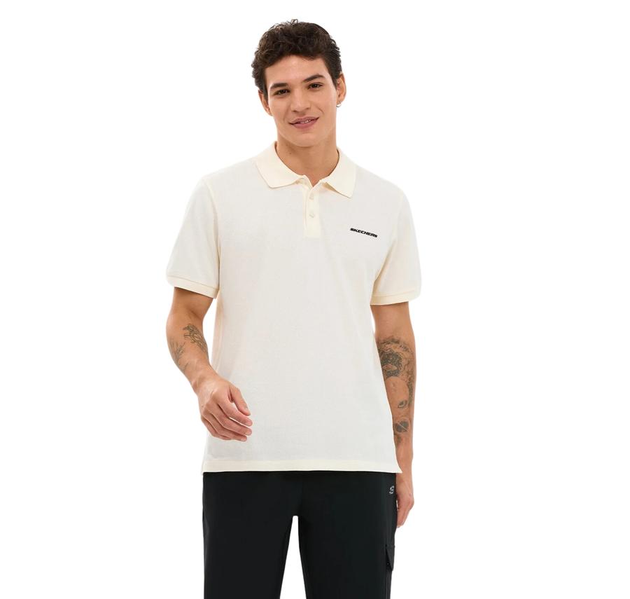 Skechers M Short Sleeve Polo Erkek T-Shirt Beyaz Skechers M Short Sleeve Polo Erkek T-Shirt Beyaz