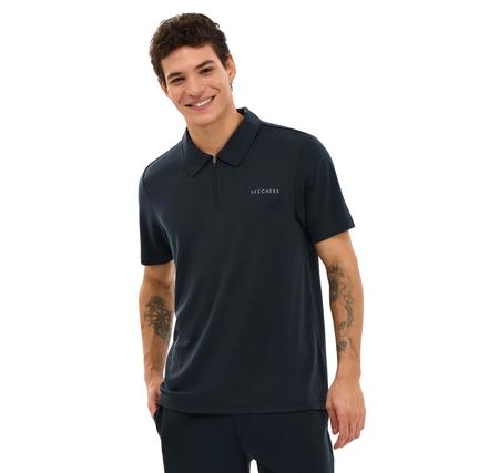 Skechers M Soft Touch Pique Polo Erkek T-Shirt Siyah Skechers M Soft Touch Pique Polo Erkek T-Shirt Siyah