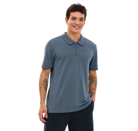Skechers M Soft Touch Pique Polo Erkek T-Shirt Gri Skechers M Soft Touch Pique Polo Erkek T-Shirt Gri