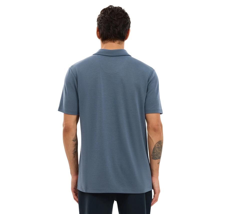 Skechers M Soft Touch Pique Polo Erkek T-Shirt Gri Skechers M Soft Touch Pique Polo Erkek T-Shirt Gri