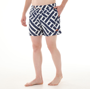 Skechers M Swimwear Printed 5 İnch Swimshort Erkek Mayo Lacivert 1