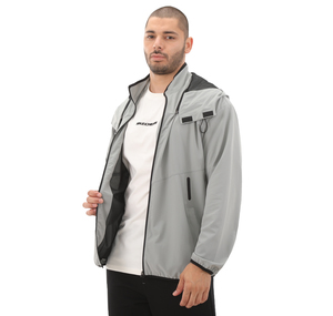 Skechers Micro Collection M Hooded Jacket Erkek Ceket Gri