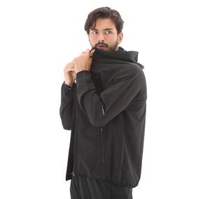 Skechers Micro Collection M Mesh Detailed Zip Jacket Erkek Yağmurluk-Rüzgarlık Siyah