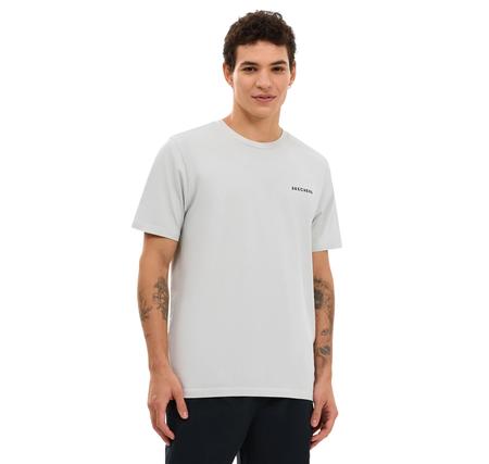 Skechers Organic Coll. M Short Sleeve T-Shirt Erkek Beyaz Skechers Organic Coll. M Short Sleeve T-Shirt Erkek Beyaz
