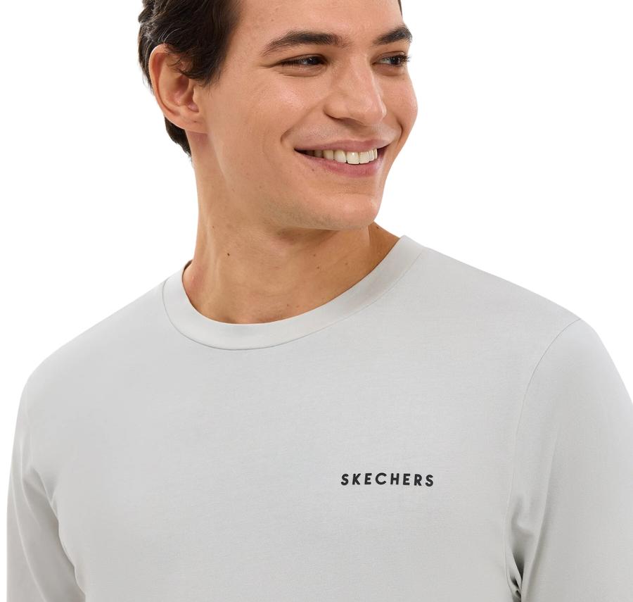 Skechers Organic Coll. M Short Sleeve T-Shirt Erkek T-Shirt Beyaz Skechers Organic Coll. M Short Sleeve T-Shirt Erkek T-Shirt Beyaz
