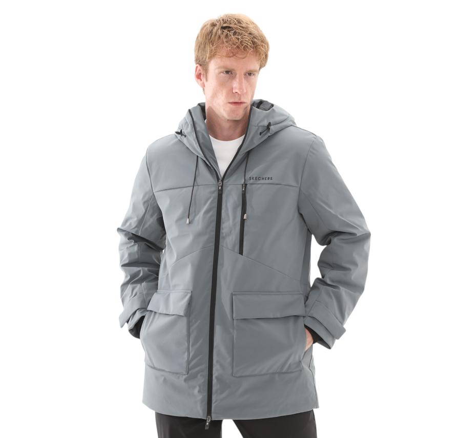 Skechers Outerwear Erkek Mont Gri Skechers Outerwear Erkek Mont Gri