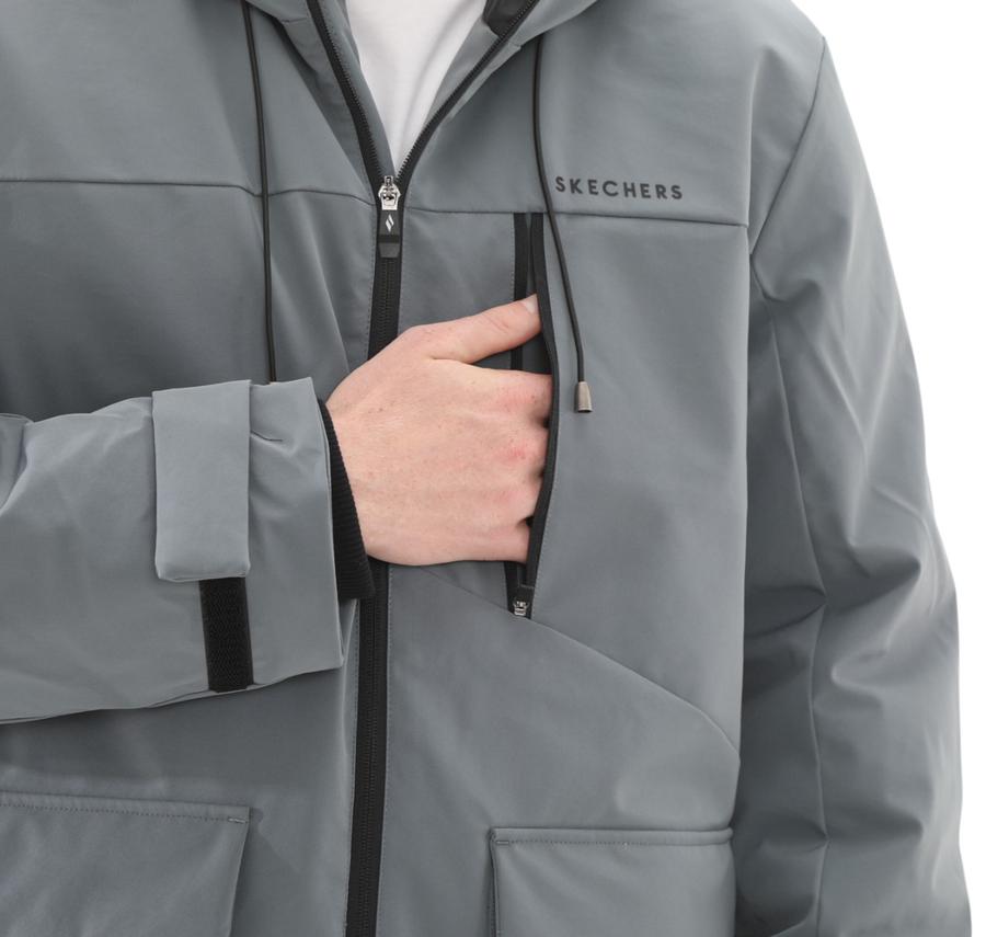 Skechers Outerwear Erkek Mont Gri Skechers Outerwear Erkek Mont Gri