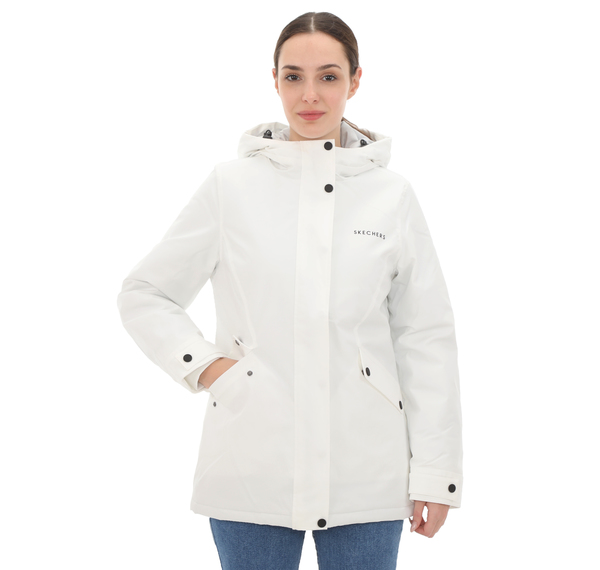 Skechers Outerwear Kadın Mont Beyaz Skechers Outerwear Kadın Mont Beyaz