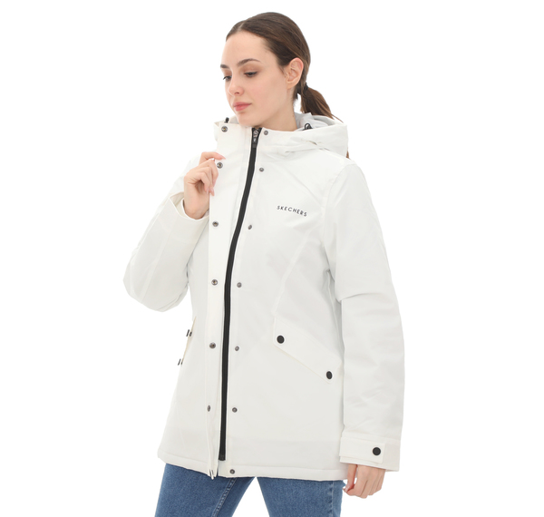 Skechers Outerwear Kadın Mont Beyaz Skechers Outerwear Kadın Mont Beyaz