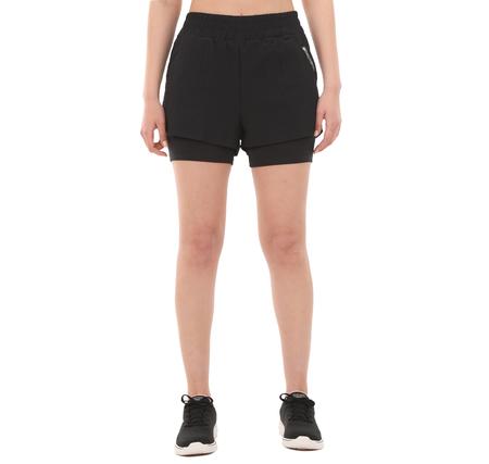 Skechers Performance Coll. W 4 İnch 2 İn 1 Short Kadın Şort Ve Kapri Siyah