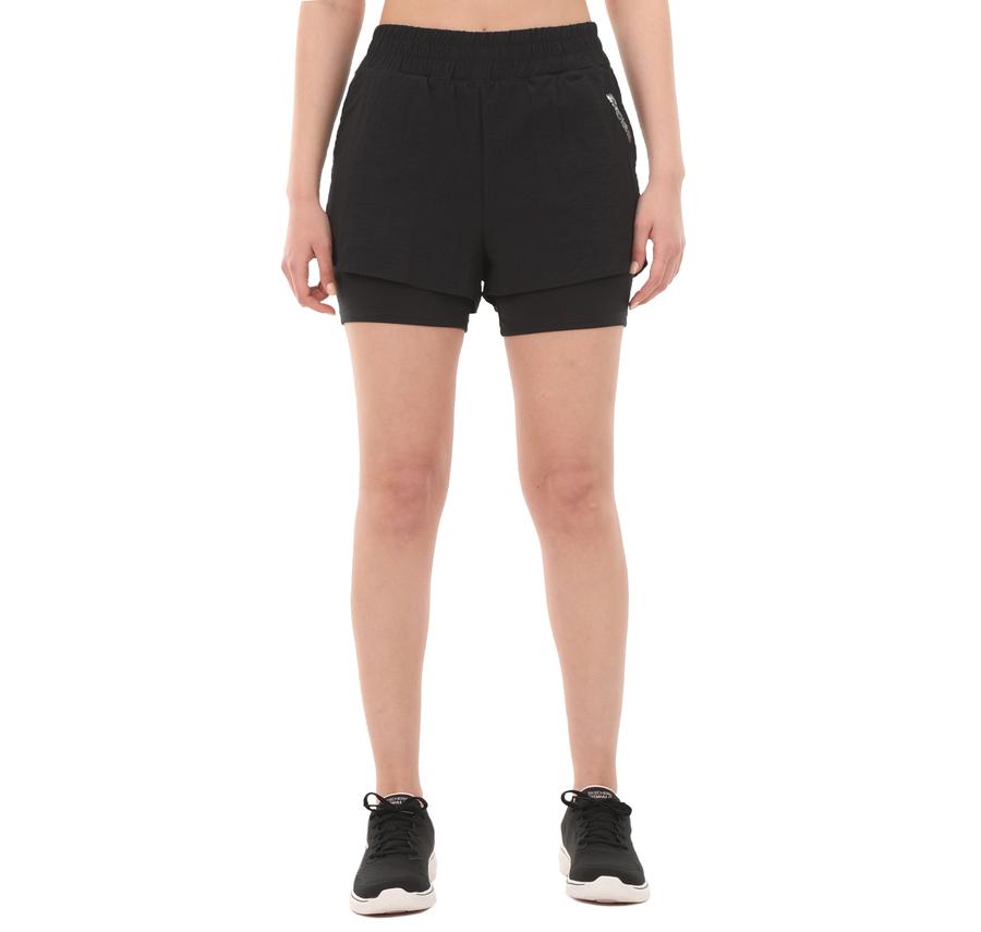 Skechers Performance Coll. W 4 İnch 2 İn 1 Short Kadın Şort Ve Kapri Siyah Skechers Performance Coll. W 4 İnch 2 İn 1 Short Kadın Şort Ve Kapri Siyah