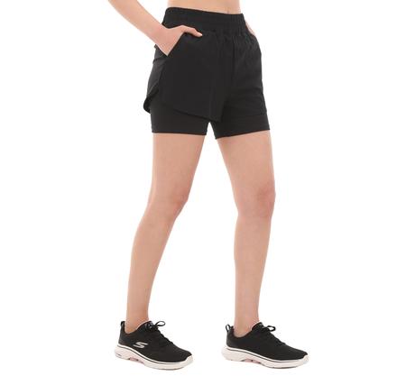 Skechers Performance Coll. W 4 İnch 2 İn 1 Short Kadın Şort Ve Kapri Siyah