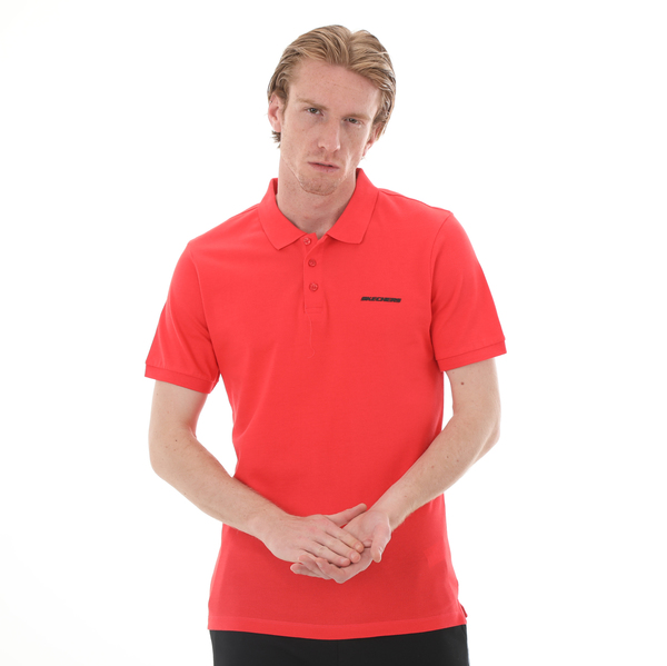 Skechers Polo M Short Sleeve Polo Erkek T-Shirt Kırmızı