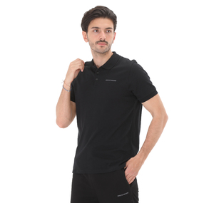 Skechers Polo M Short Sleeve Polo Erkek T-Shirt Siyah