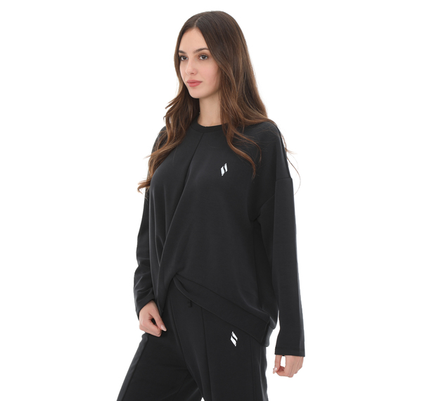 Skechers Soft Touch Kadın Sweatshirt Siyah Skechers Soft Touch Kadın Sweatshirt Siyah