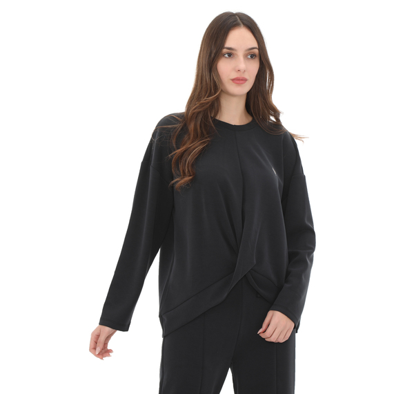 Skechers Soft Touch Kadın Sweatshirt Siyah Skechers Soft Touch Kadın Sweatshirt Siyah